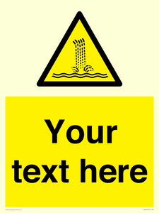 Custom warning artificial waterfall